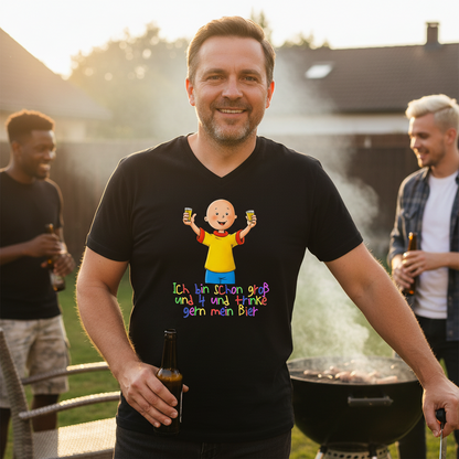 Caillou ich trinke gern mein Bier - Herren V-Neck Shirt