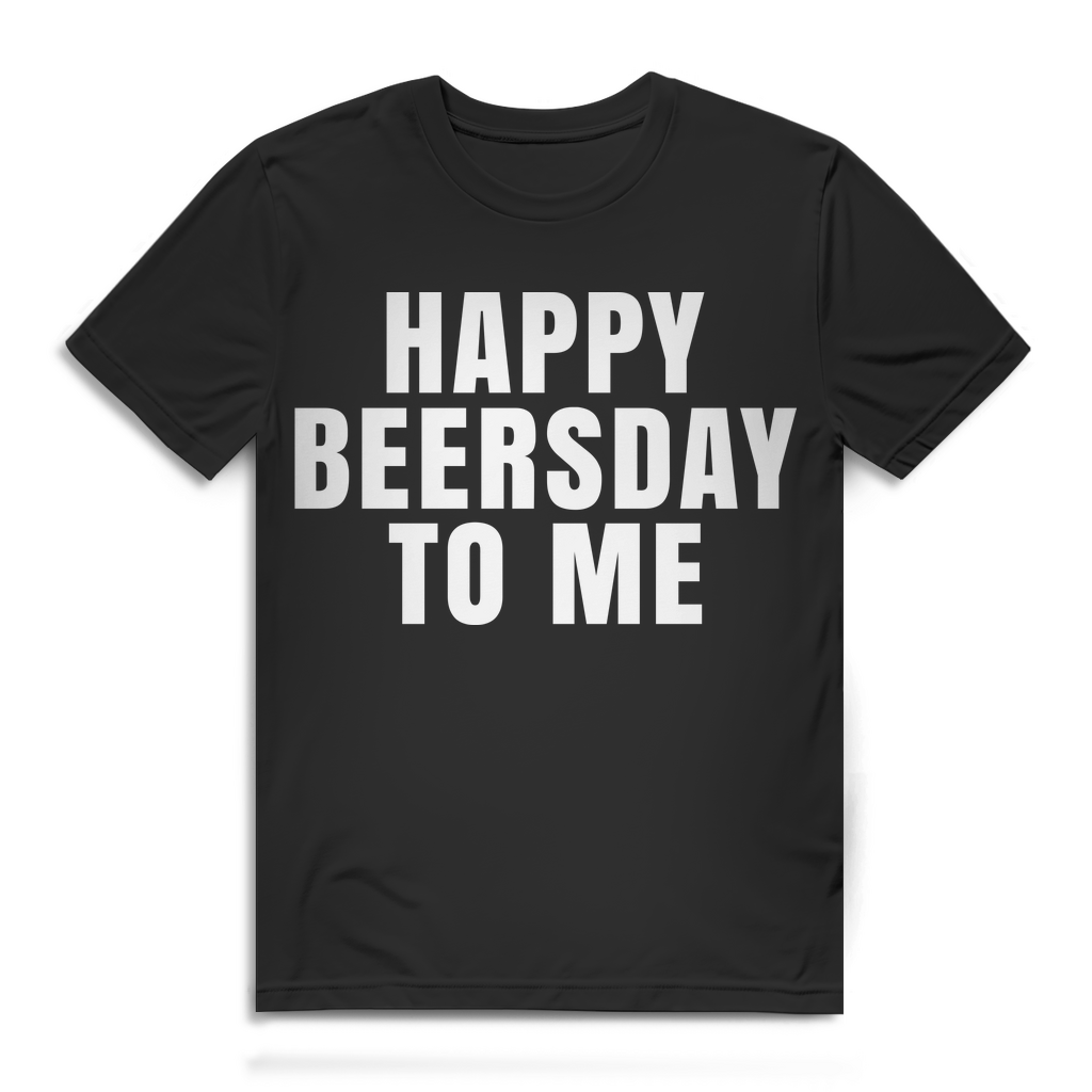 Happy Beersday to me Shirt Geburtstag Bierwitz Geschenk Männer T-Shirt Herren Black