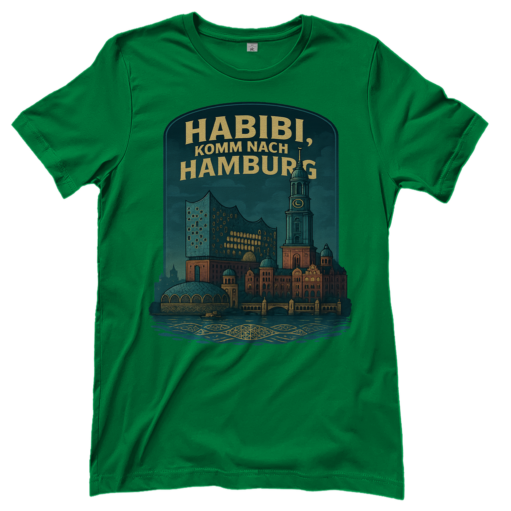Habibi komm nach Hamburg - Damen T-Shirt Kelly Green