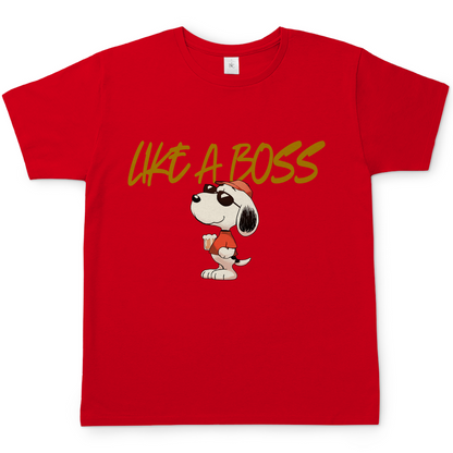 Peanuts Snoopy mit Bier Like a Boss - Herren Shirt