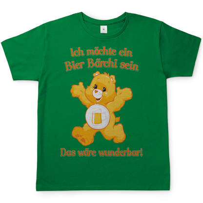 Herren T-Shirt Ich möchte ein Bier Bärchi sein das wäre wunderbar! Kelly Green