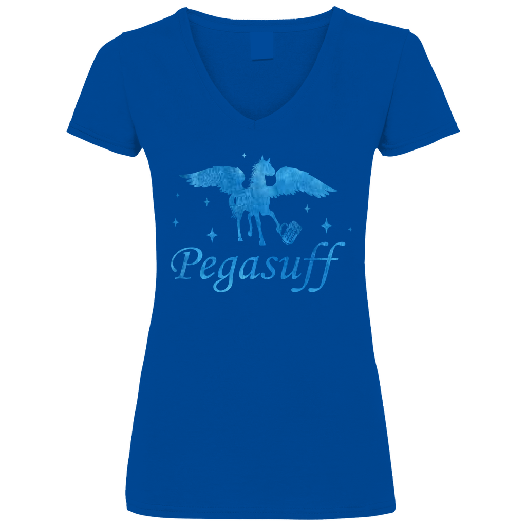 Pegasuff - Prinzessin Aquarell - V-Neck Damenshirt