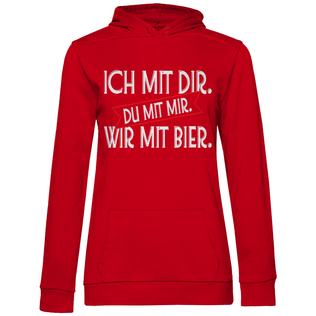 Ich mit dir. Du mit mir. Wir mit Bier. - Damen Hoodie