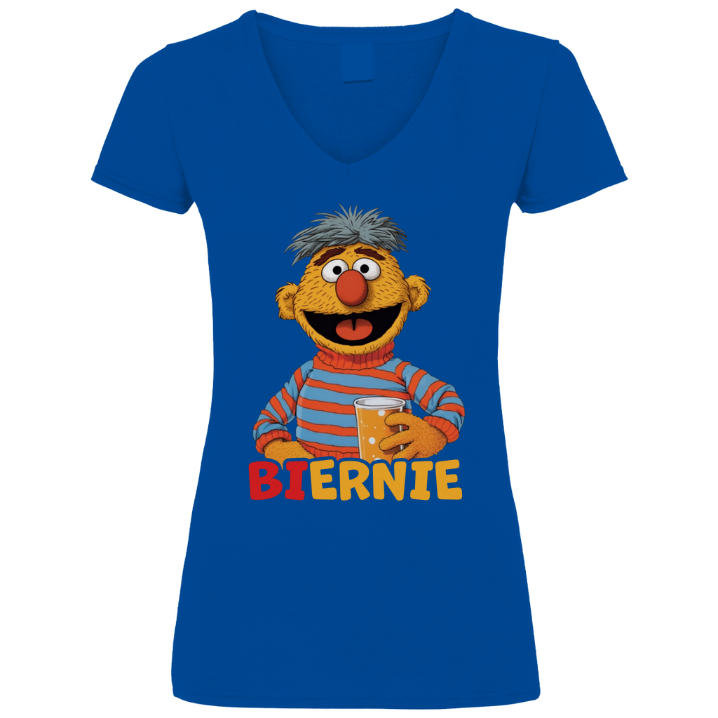 Sesamstraße - Ernie Biernie - V-Neck Damenshirt