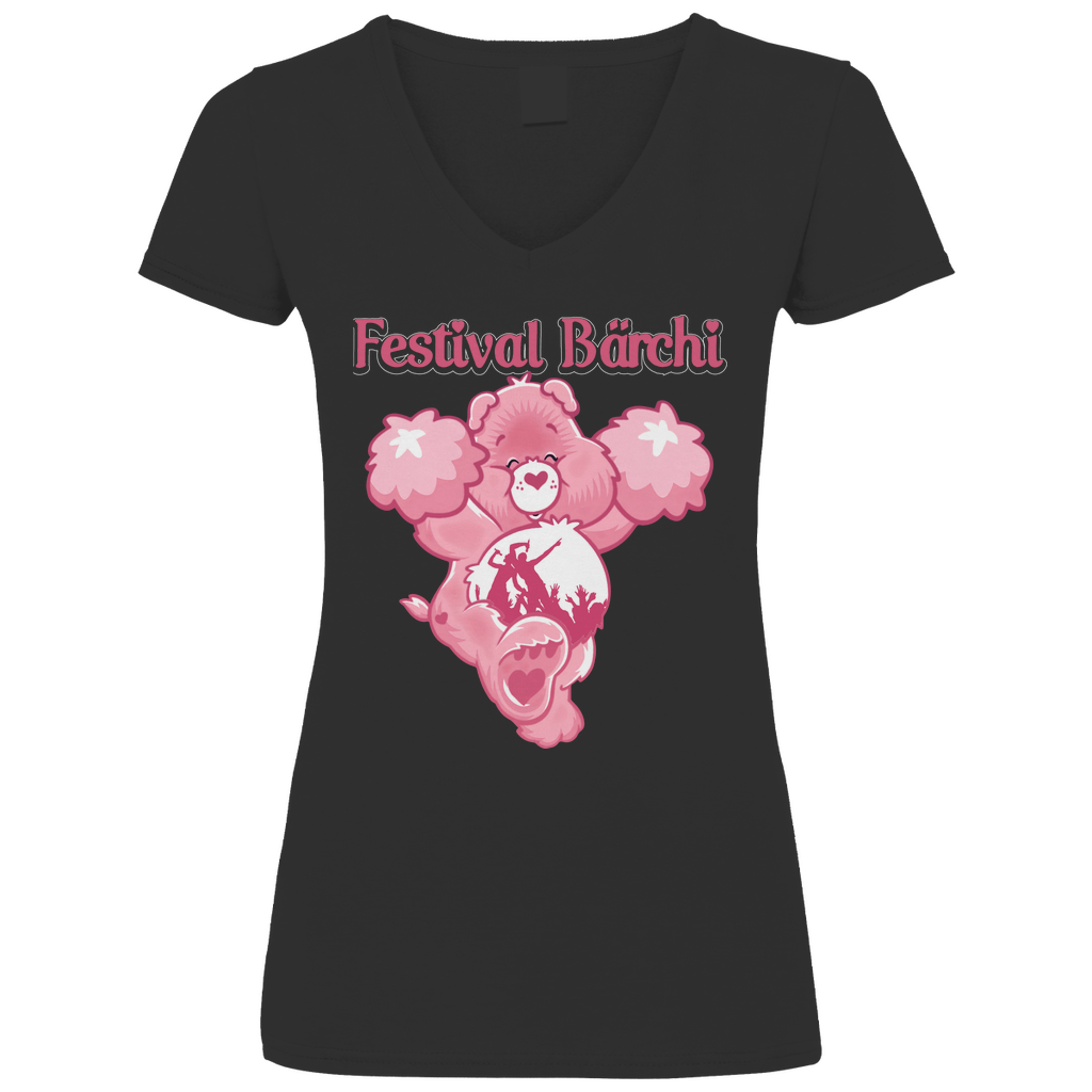 Festival Bärchi - Glücksbärchi - V-Neck Damenshirt