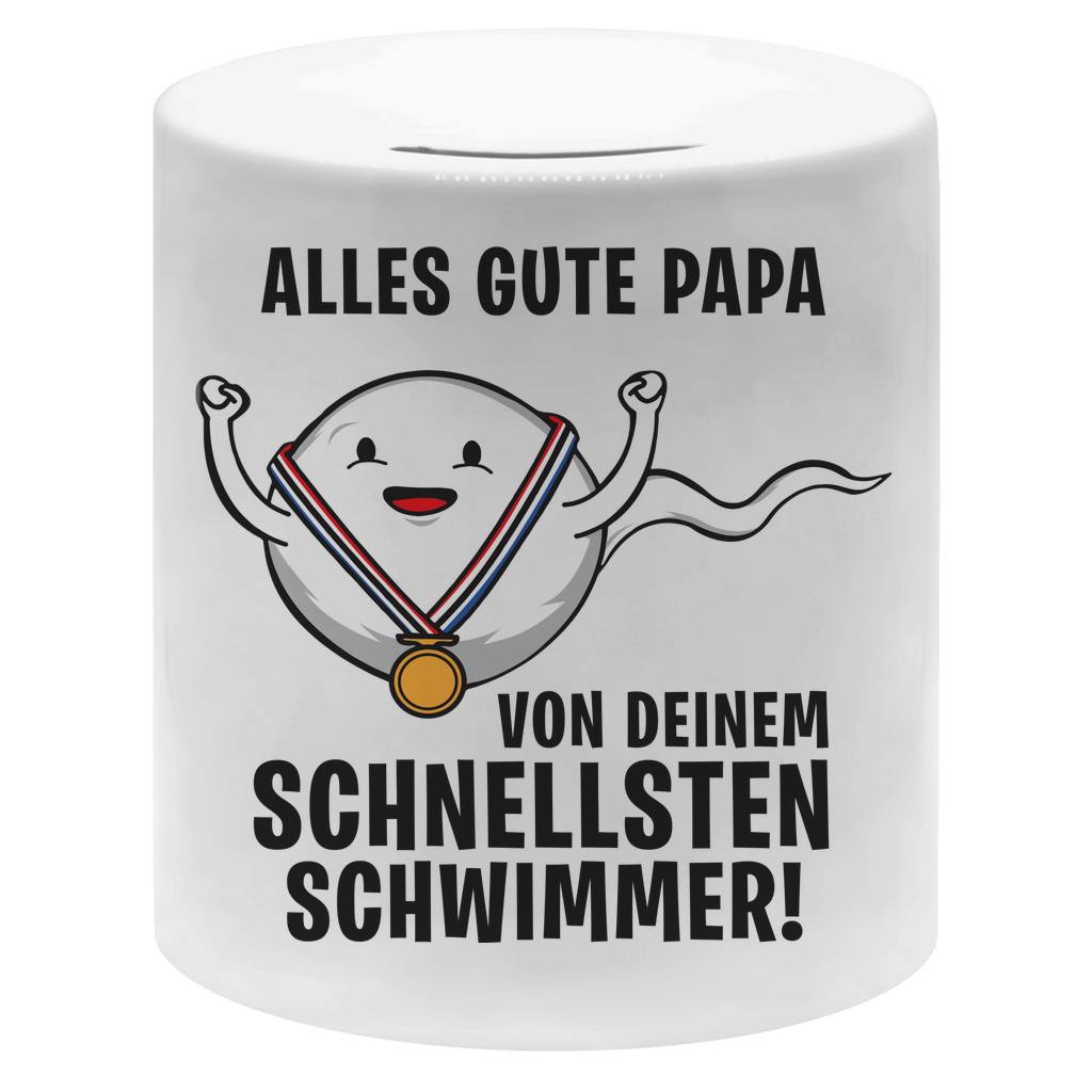 Alles gute Papa von deinem schnellsten Schwimmer! - Sparbüchse Money Box