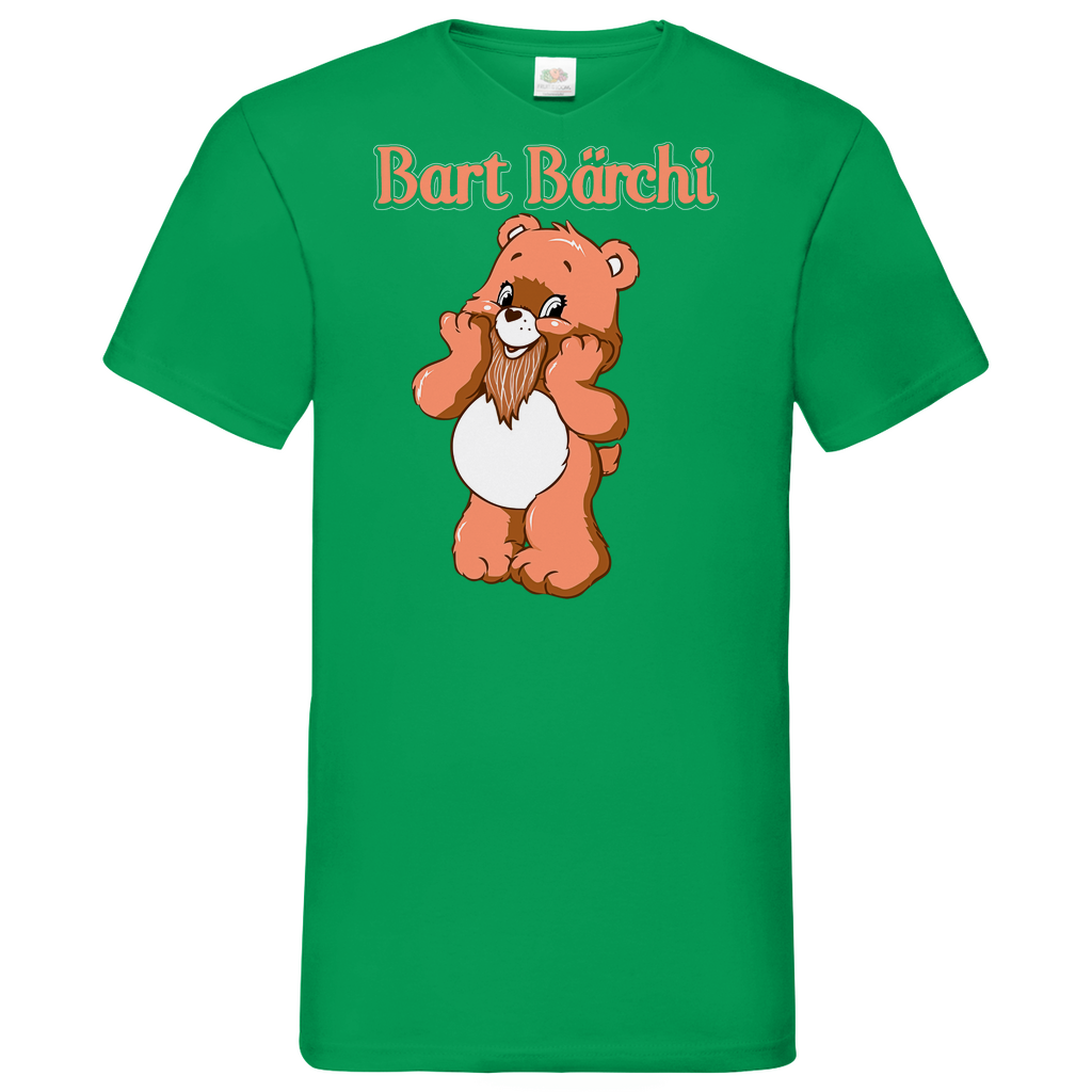 Bart Bärchi - Glücksbärchi - Herren V-Neck Shirt Kelly Green