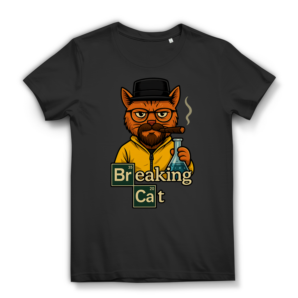 Breaking Bad Breaking Cat Katze - Damen Premium Bio T-Shirt Black