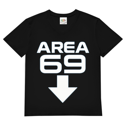 Herren V-Neck T-Shirt Area 69 Black
