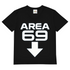 Herren V-Neck T-Shirt Area 69 Black