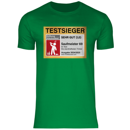 Testsieger Saufmeister 69 - Herren Shirt Kelly Green