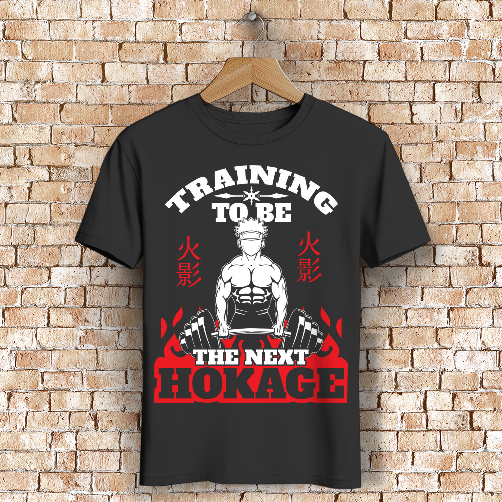 Naruto Gym T-Shirt – Hokage Training – Otaku Fitness Funshirt Männer