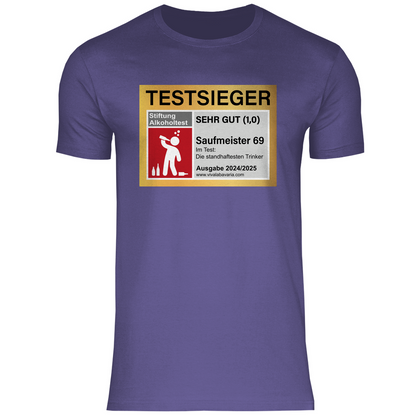 Testsieger Saufmeister 69 - Herren Shirt Millennial Lilac