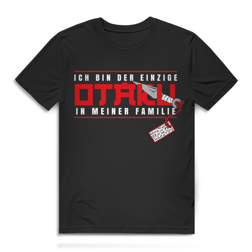 Herren T-Shirt Ich bin der einzige Otaku in meiner Familie Shirt Black