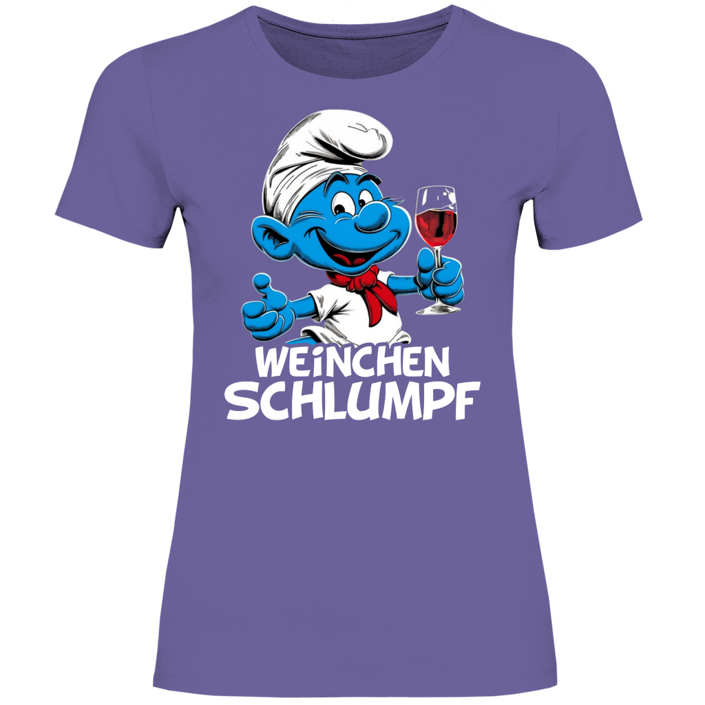 Weinchen Schlumpf Grafik - Damenshirt