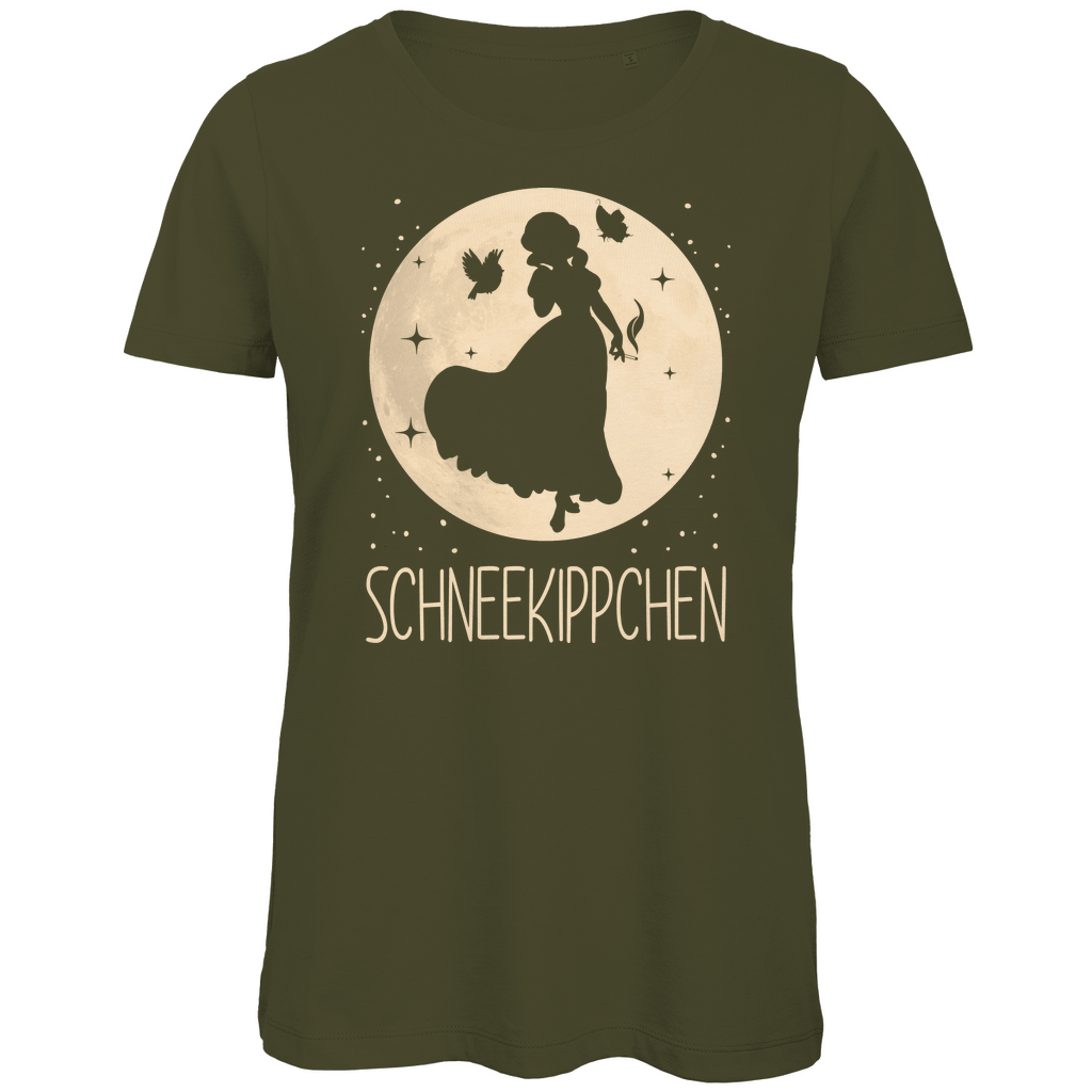 Mond Prinzessin - Schneekippchen - Damen Premium Bio T-Shirt Khaki