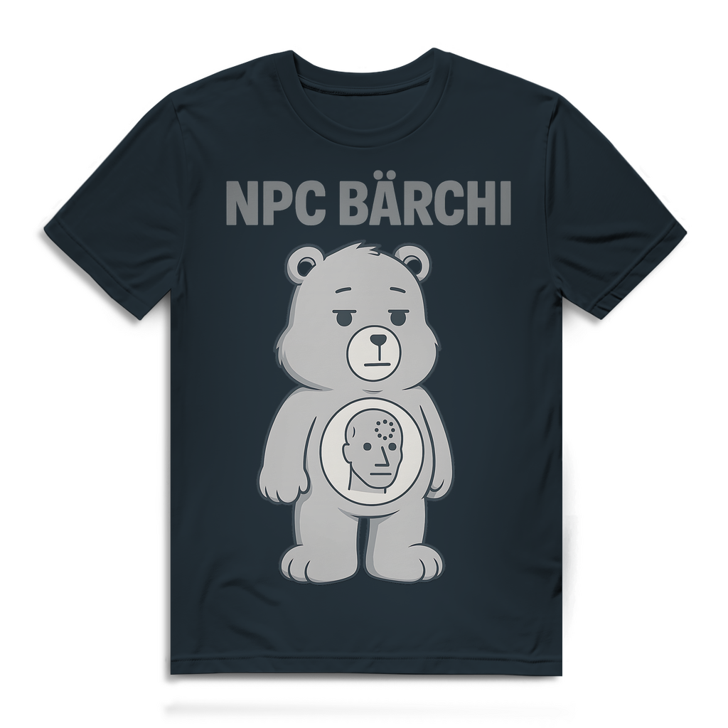 NPC Bärchi - Glücksbärchi - Herren Premium Bio T-Shirt Dark Grey Solid
