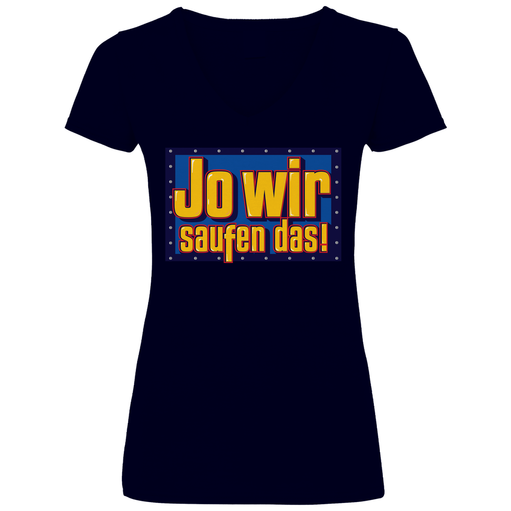 Jo wir saufen das? Bob der Baumeister - V-Neck Damenshirt