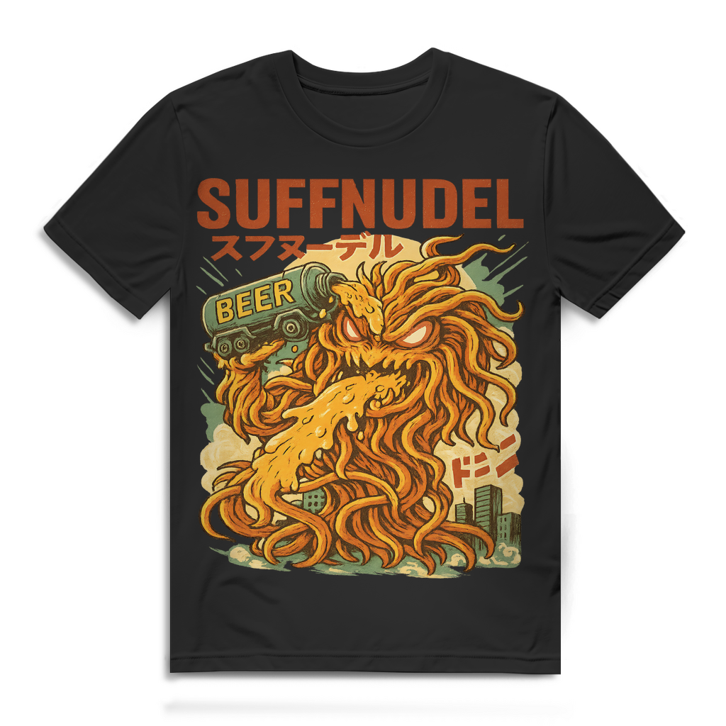 Suffnudel Bier Monster Nudel Kaiju - Herren Premium Bio T-Shirt Black