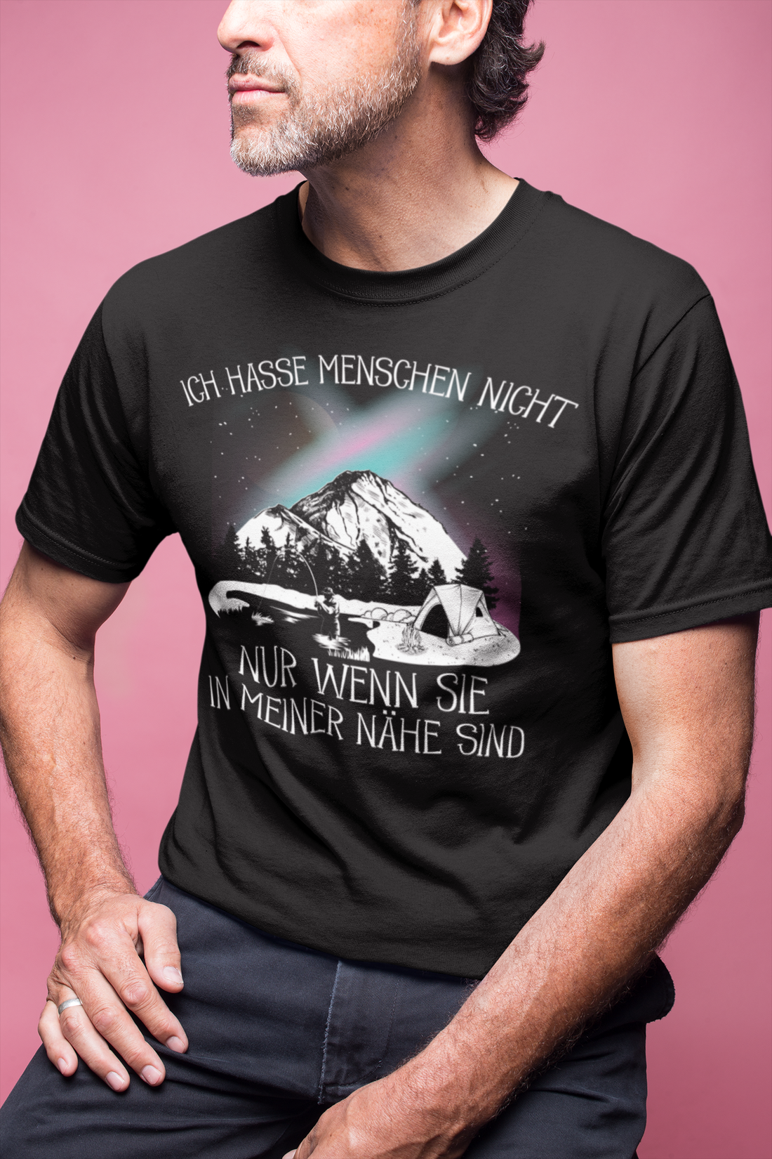 Sarkastisches Outdoor Shirt Männer – Ich hasse Menschen nicht nur Nähe nervt