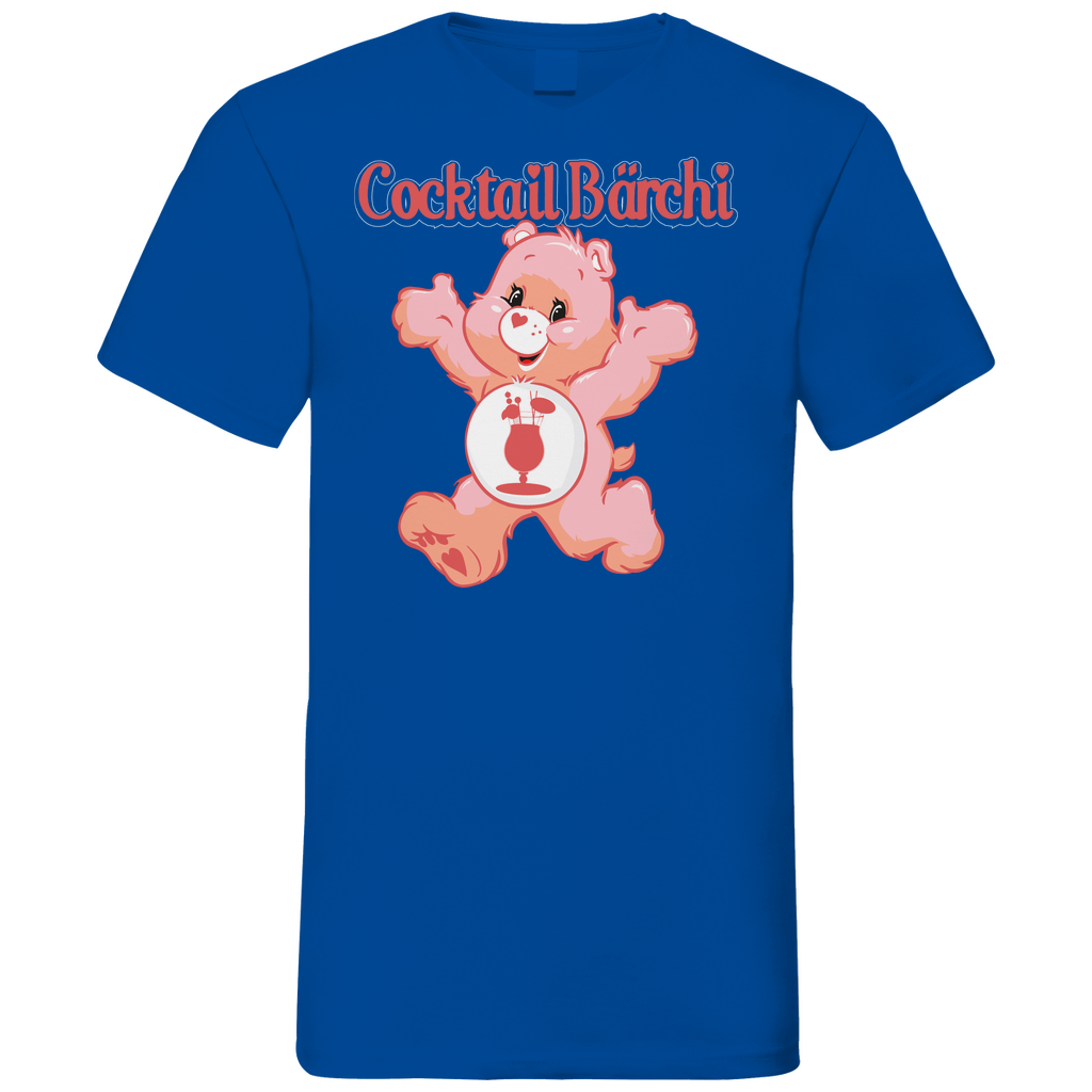 Cocktail Bärchi - Glücksbärchi - Herren V-Neck Shirt Royal Blue