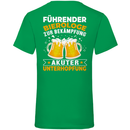 Führender Bierologe zur Bekämpfung akuter Unterhopfung - Herren V-Neck Shirt Kelly Green