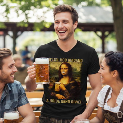 D´Lisl hod gmoand a Hoibe gehd oiwei - Herren V-Neck Shirt