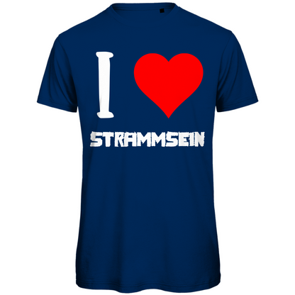 I love Strammsein - Herren Premium Bio T-Shirt Navy