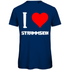 I love Strammsein - Herren Premium Bio T-Shirt Navy