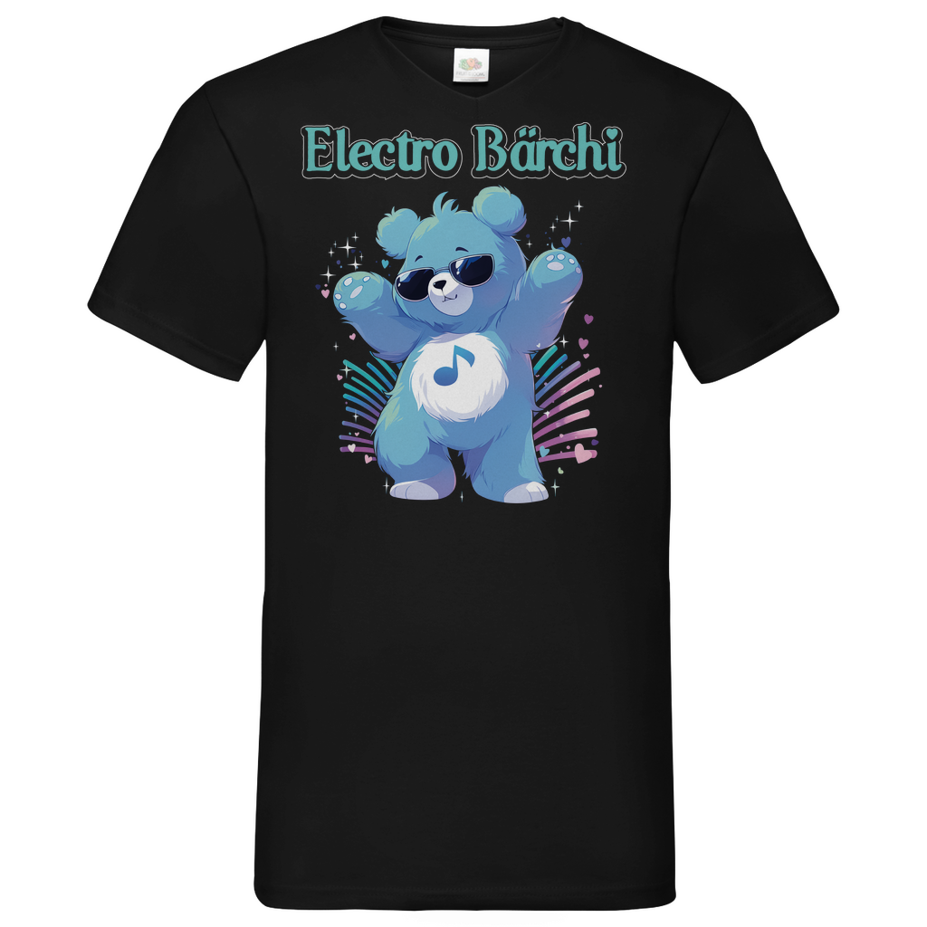 Electro Bärchi - Glücksbärchi - Herren V-Neck Shirt