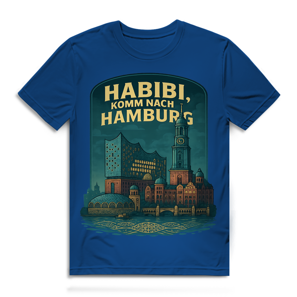 Habibi komm nach Hamburg - Herren Premium Bio T-Shirt Royal Blue