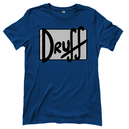 Damen T-Shirt druﬀ – Bold Retro Logo Design im Cartoon-Style Royal Blue