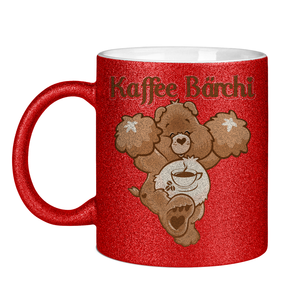 Kaffee Bärchi - Glücksbärchi - Glitzertasse