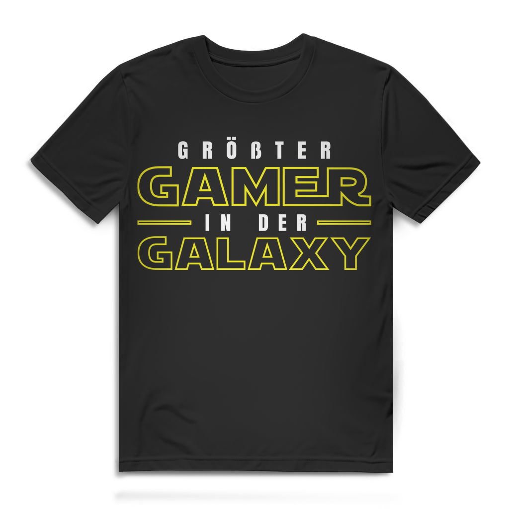 Gaming T-Shirt Herren - Größter Gamer in der Galaxy Black