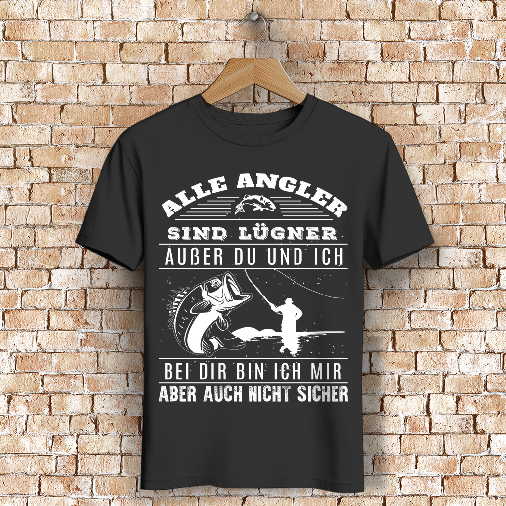 Alle Angler sind Lügner – Angelshirt Männer mit Spruch