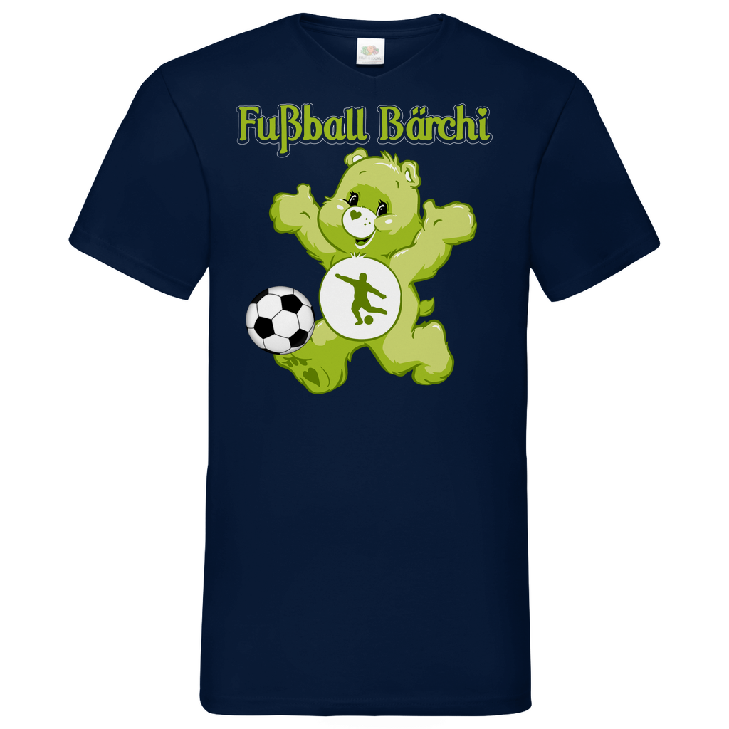 Fußball Bärchi - Glücksbärchi - Herren V-Neck Shirt