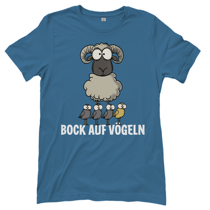 Bock auf Vögeln - Damenshirt Stone Blue