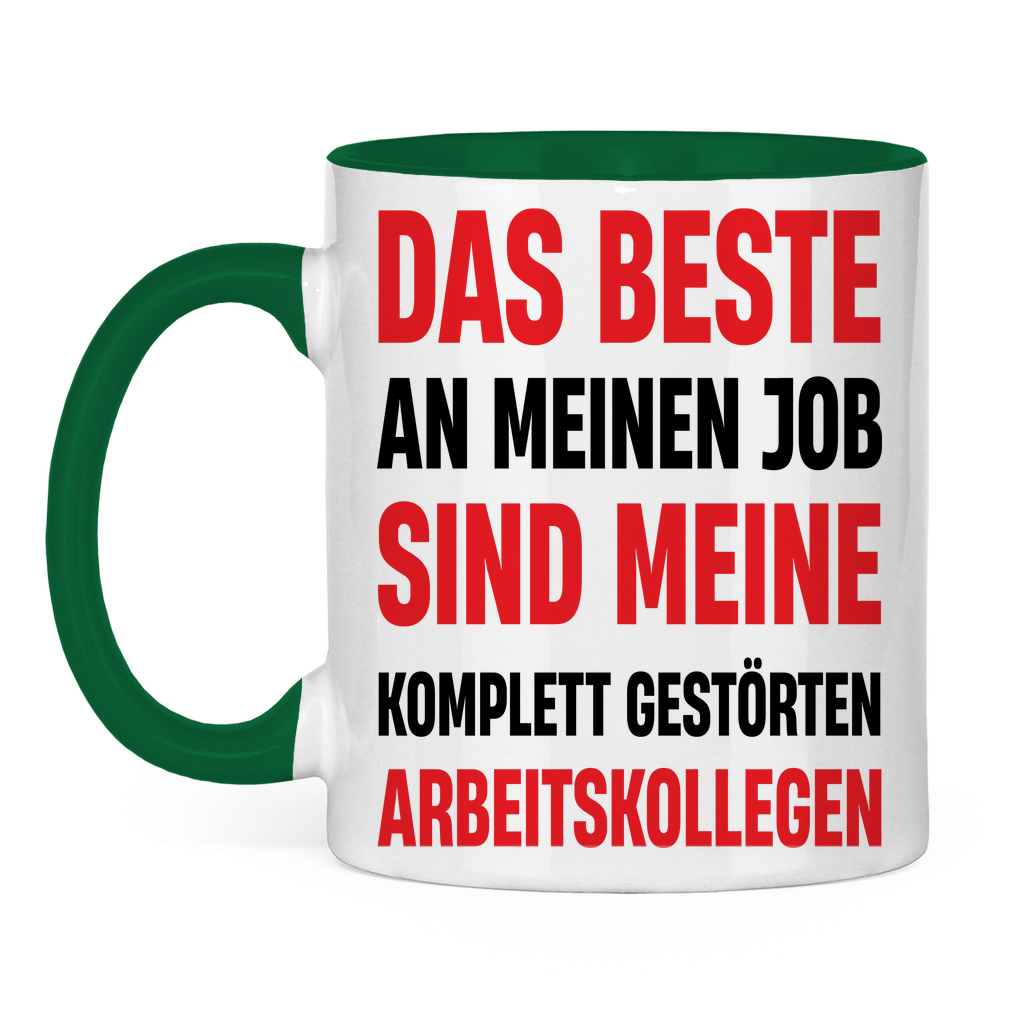 Das beste an meinem Job sind meine Arbeitskollegen - Tasse zweifarbig Green