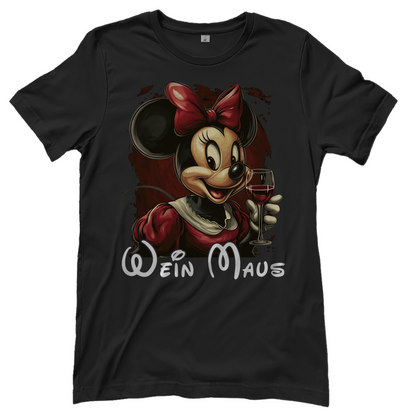 Wein Maus Retro - Damenshirt