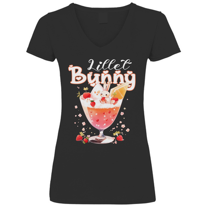 Lillet Bunny Hase - V-Neck Damenshirt Black