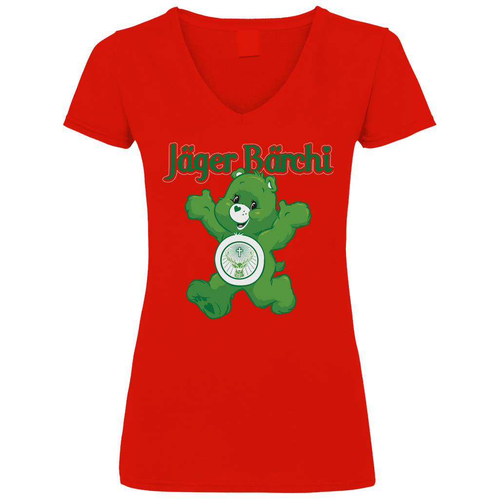 Jäger Bärchi - Glücksbärchi - V-Neck Damenshirt