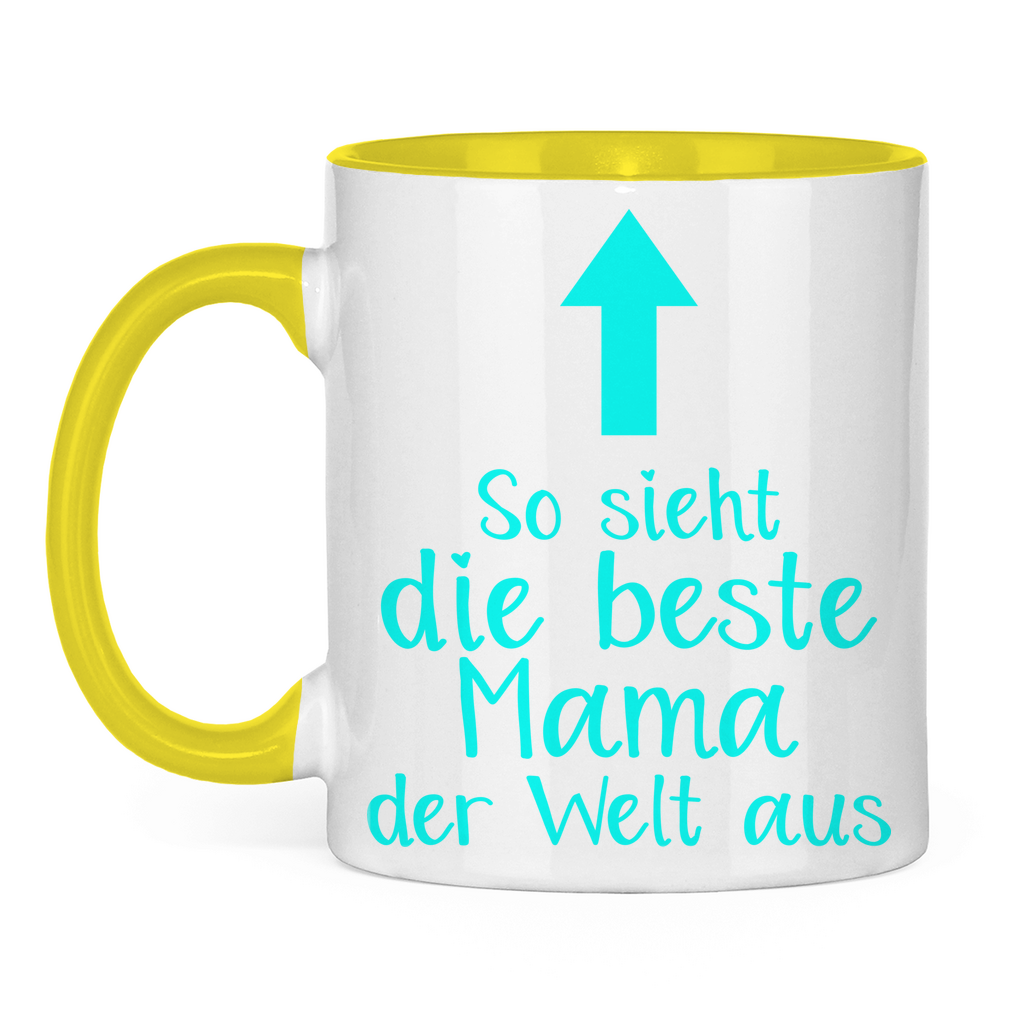 So sieht die beste Mama der Welt aus - Tasse zweifarbig