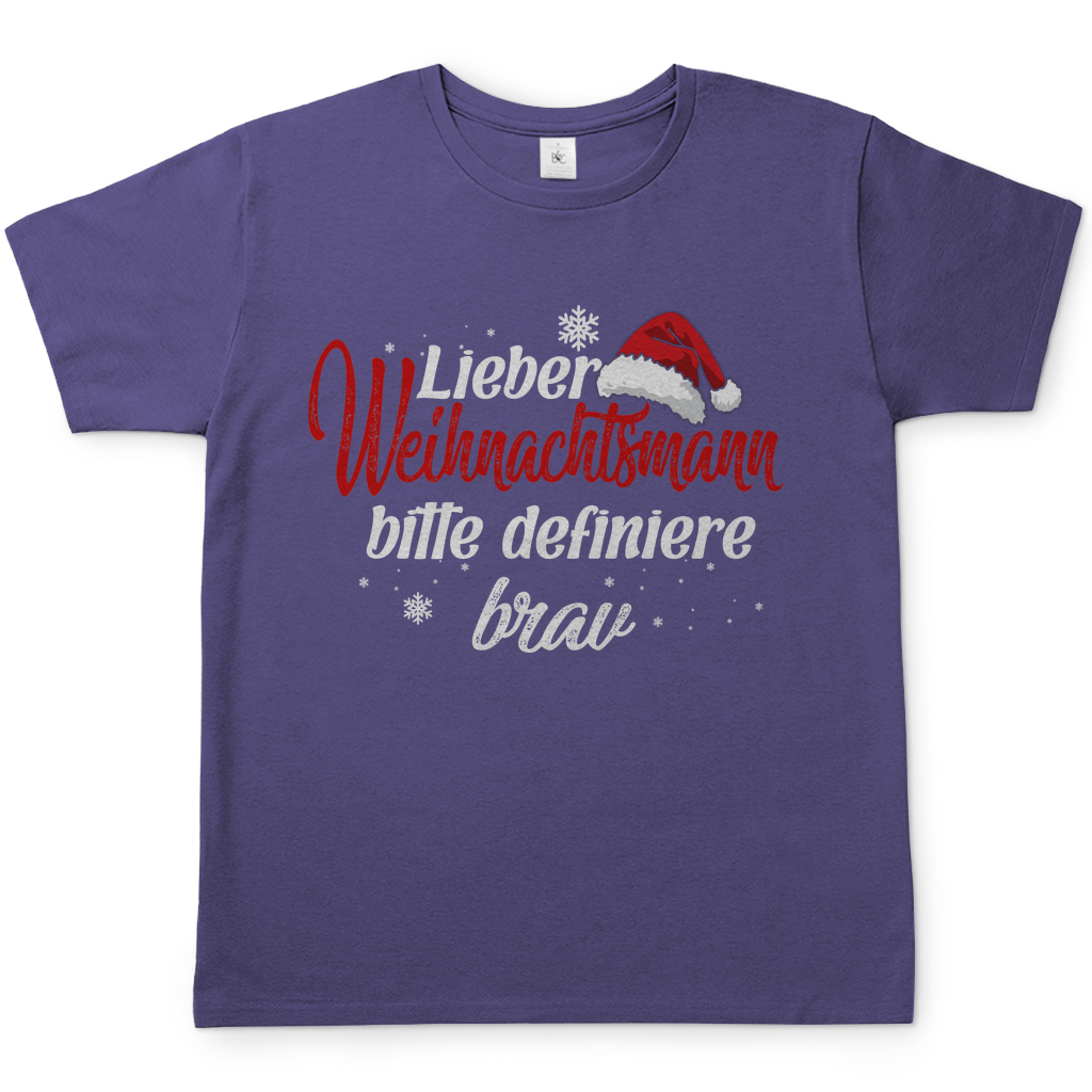 Lieber Weihnachtsmann Partnerlook - bitte definiere brav - Herren Shirt Millennial Lilac