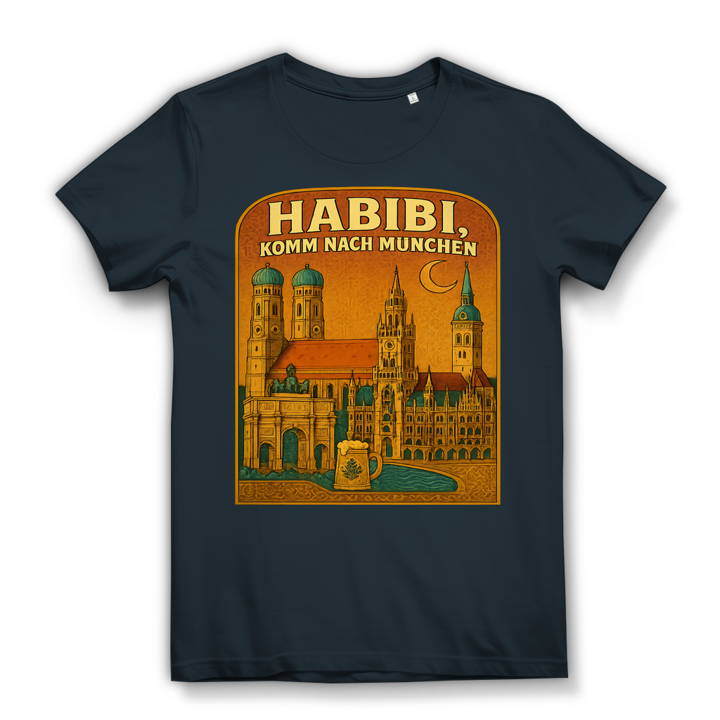 Habibi komm nach München - Damen Premium Bio T-Shirt Dark Grey