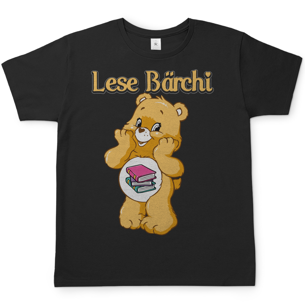 Lese Bärchi - Glücksbärchi - Herren Shirt Black