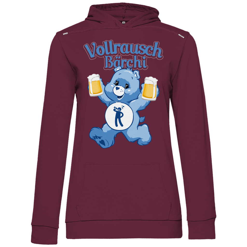 Vollrausch Bärchi - Glücksbärchi - Damen Hoodie Wine