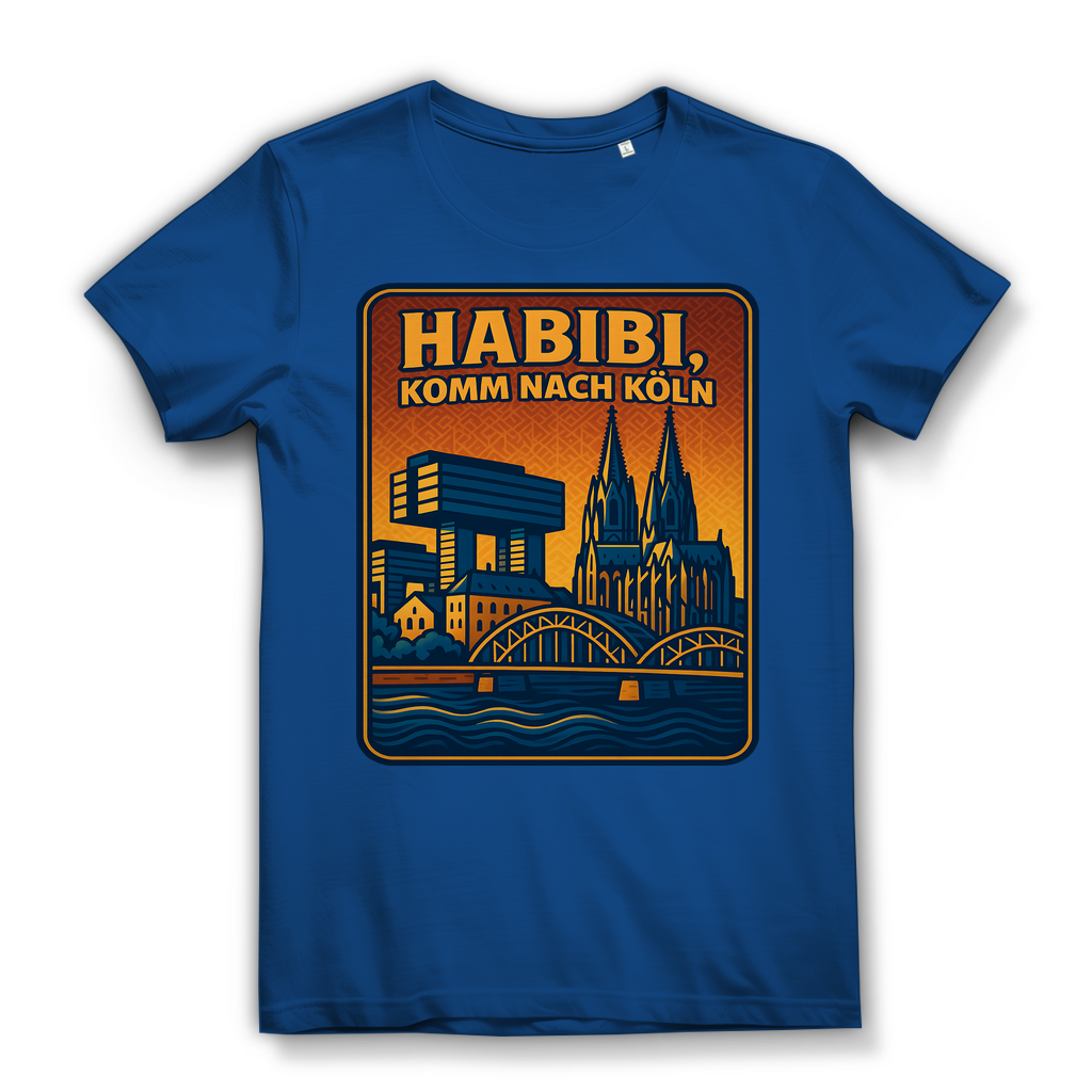 Habibi komm nach Köln - Damen Premium Bio T-Shirt Royal Blue