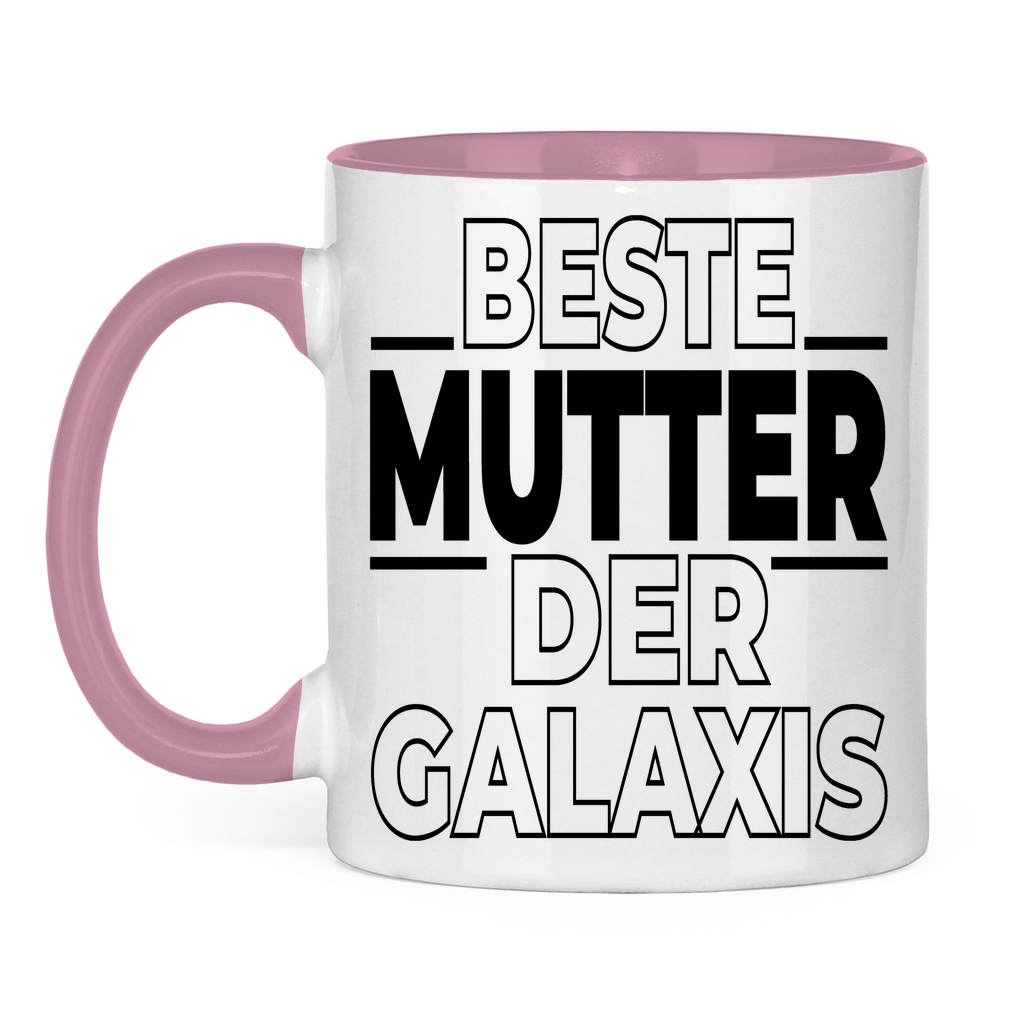 Beste Mutter der Galaxis - Tasse zweifarbig Pink