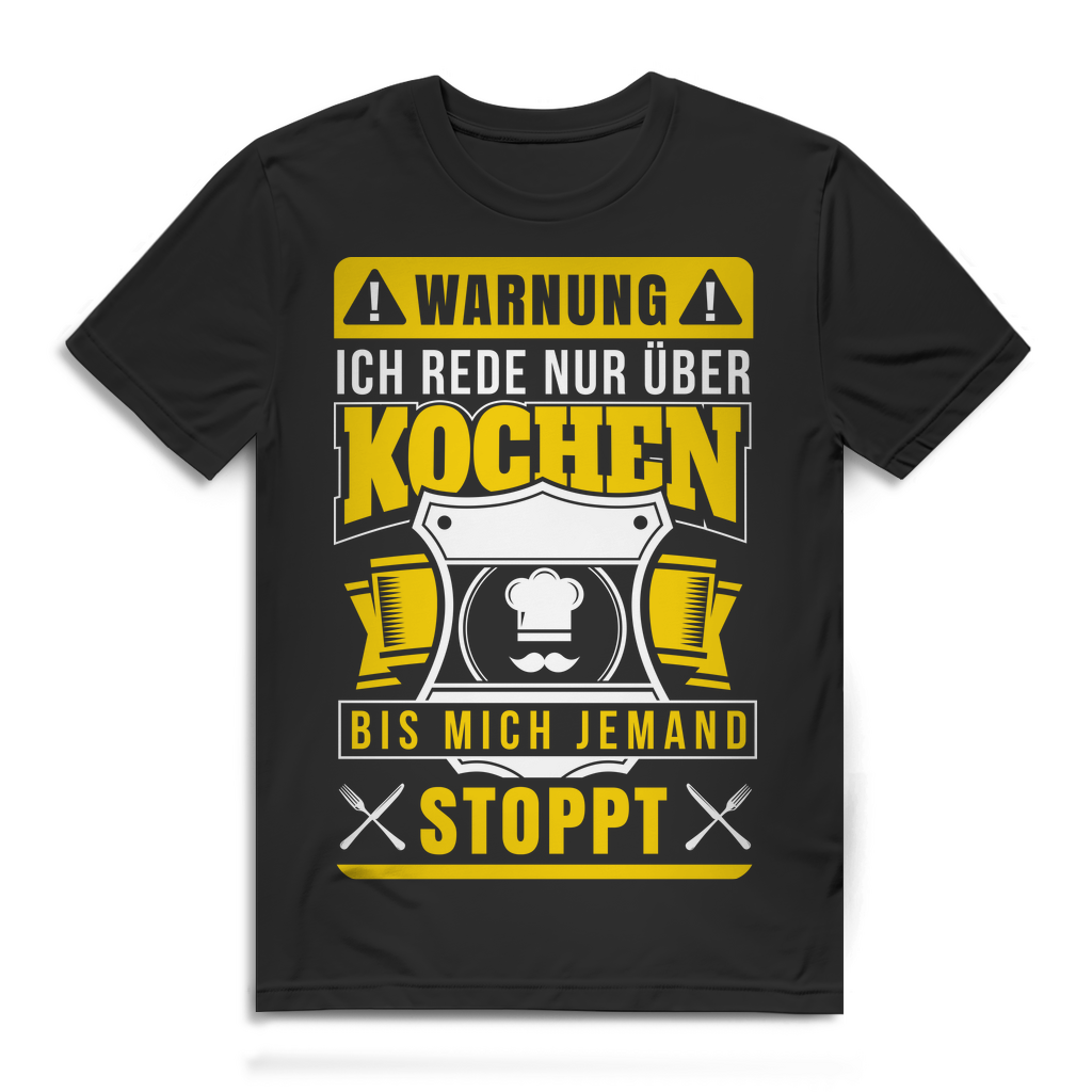 Koch T-Shirt Männer – Lustiges BBQ Funshirt mit Spruch für Hobbyköche Herren Black