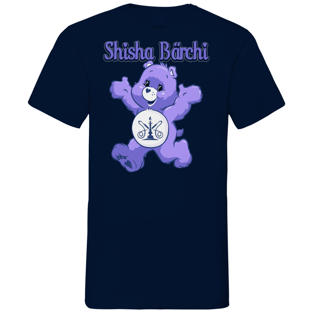 Shisha Bärchi - Glücksbärchi - Herren V-Neck Shirt Navy